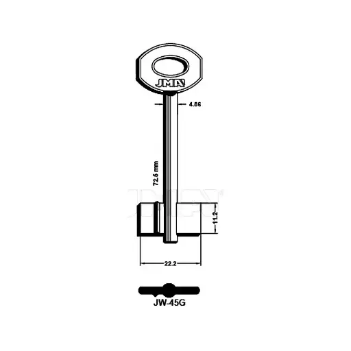 [JW-45G] Clé dp tf l 71 a 100 mm JW-45G