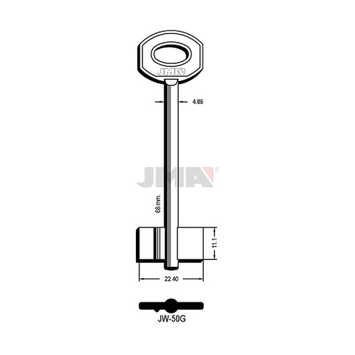 [JW-50G] Clé dp tf l 71 a 100 mm JW-50G