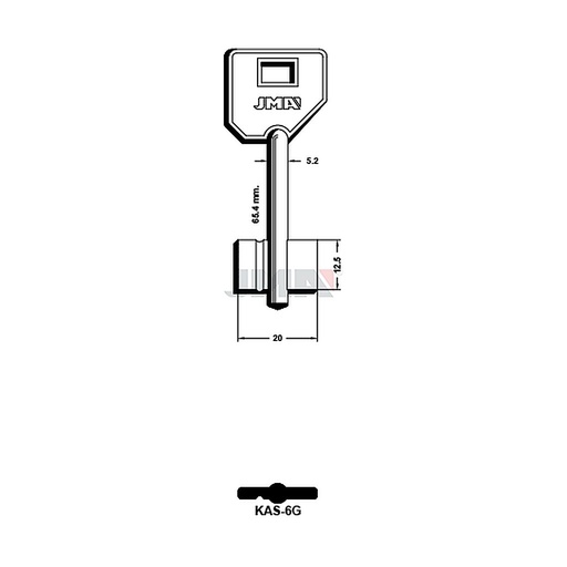 [KAS-6G] Clé dp tf l - 70 mm KAS-6G