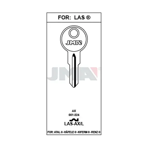 [LAS-AXL] Clé plate acier LAS-AXL