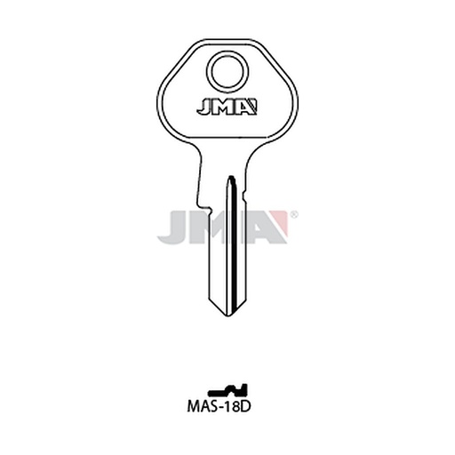 [MAS-18D] Clé plate ps laiton MAS-18D