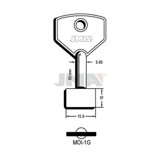 [MOI-1G] Clé dp tf l - 70 mm MOI-1G