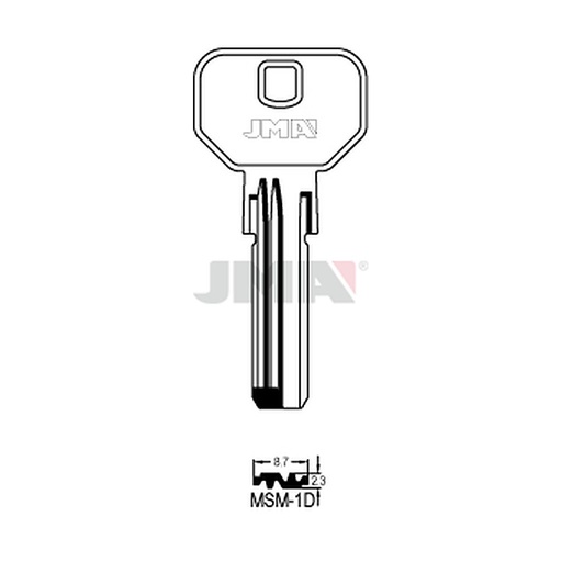 [MSM-1D] Clé spec.cyl.tête métal MSM-1D