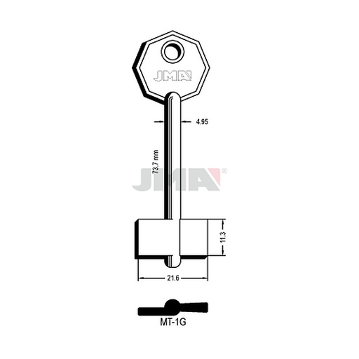 [MT-1G] Clé dp tf l 71 a 100 mm MT-1G