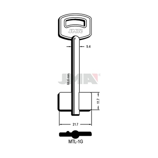 [MTL-1G] Clé dp tf l - 70 mm MTL-1G