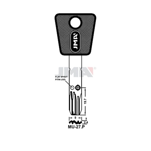 [MU-27P] Clé spéciale tête plastique anc mtk-2s MU-27P