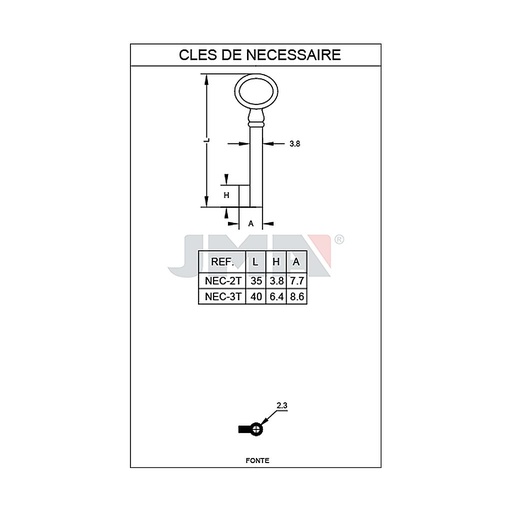 [NEC-2T] Clé diverse spéciale t2 NEC-2T