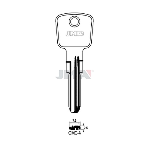[OMC-4] Clé spec.cyl.tête métal OMC-4
