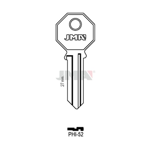 [PHI-52] Clé plate laiton PHI-52