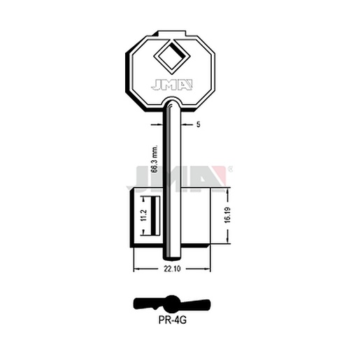 [PR-4G] Clé dp tf l - 70 mm PR-4G
