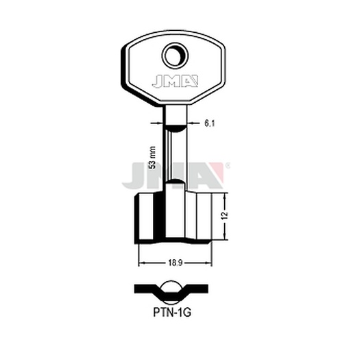 [PTN-1G] Clé dp tf l - 70 mm PTN-1G