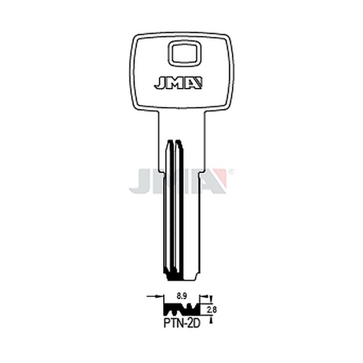 [PTN-2D] Clé spec.cyl.tête métal PTN-2D