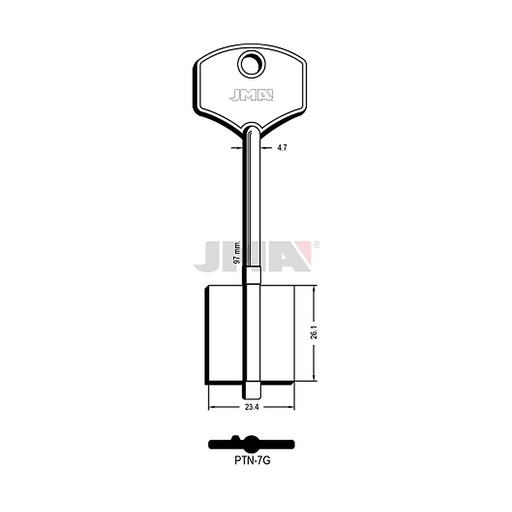 [PTN-7G] Clé dp tf l 71 a 100 mm PTN-7G