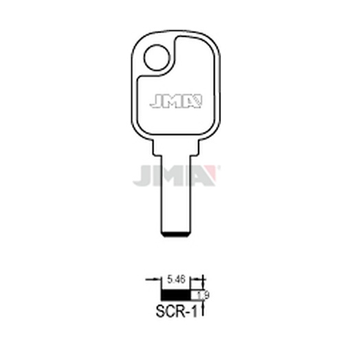 [SCR-1] Clé spec.cyl.tête métal SCR-1