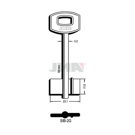 [SIB-2G] Clé dp tf l - 70 mm SIB-2G