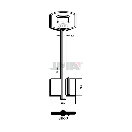 [SIB-3G] Clé dp tf l 71 a 100 mm SIB-3G
