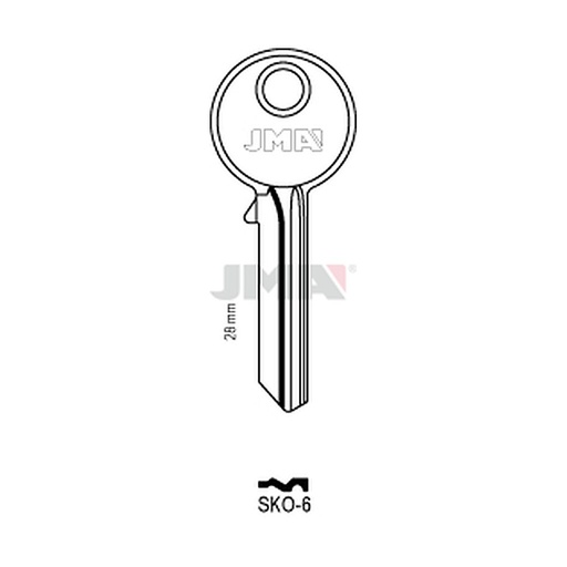 [SKO-6] Clé plate acier SKO-6