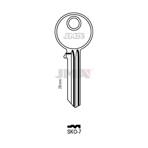 [SKO-7] Clé plate acier SKO-7