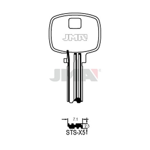 [STS-X5] Clé spec.cyl.tête métal STS-X5