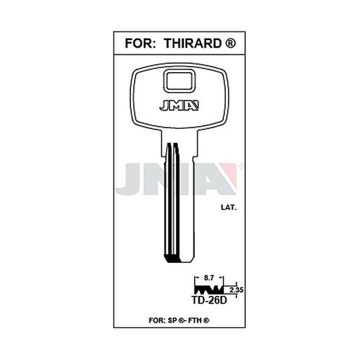 [TD-26D] Clé spec.cyl.tête métal TD-26D