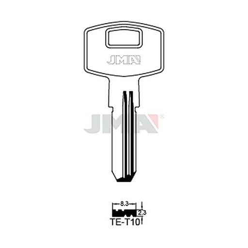 [TE-T10] Clé spec.cyl.tête métal TE-T10