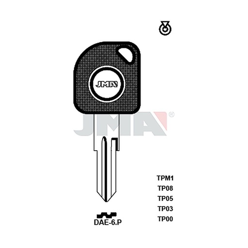 [TP00DAE-6P] Clé t.p sans transponder TP00DAE-6P