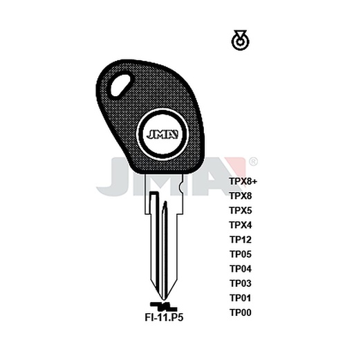 [TP00FI-11P5] Clé t.p sans transponder TP00FI-11P5