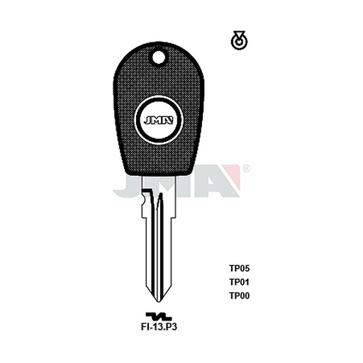 [TP00FI-13P3] Clé t.p sans transponder TP00FI-13P3