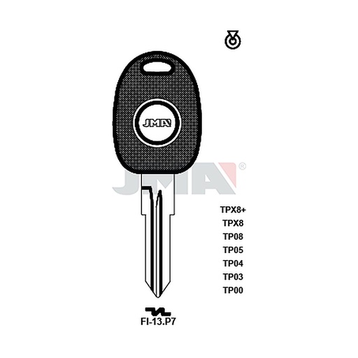 [TP00FI-13P7] Clé t.p sans transponder TP00FI-13P7