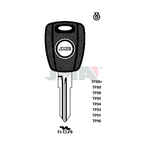 [TP00FI-13P8] Clé t.p sans transponder TP00FI-13P8