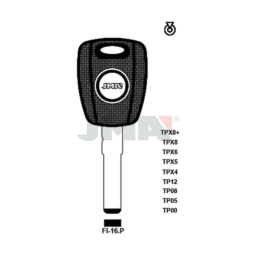 [TP00FI-16P] Clé t.p sans transponder TP00FI-16P