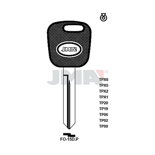 [TP00FO-15DP] Clé t.p.sans transponder TP00FO-15DP