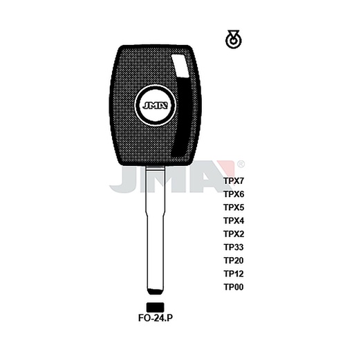 [TP00FO-24P] Clé t.p sans transponder TP00FO-24P