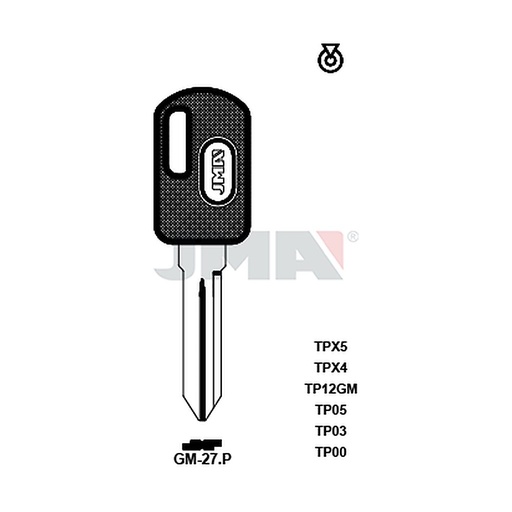 [TP00GM-27P] Clé t.p sans transponder TP00GM-27P