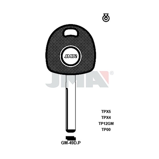 [TP00GM-49DP] Clé t.p sans transponder TP00GM-49DP