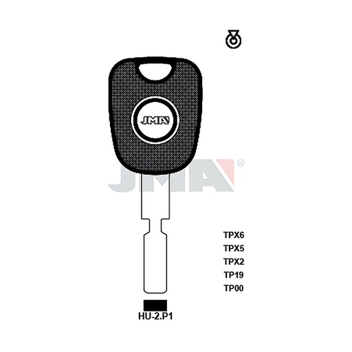 [TP00HU-2P1] Clé t.p sans transponder TP00HU-2P1