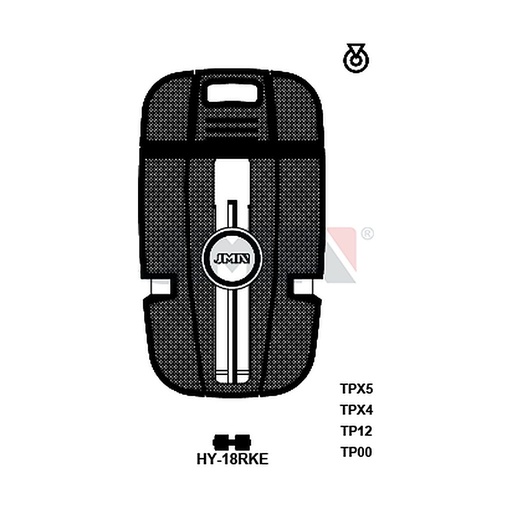 [TP00HY-18RKE] Clé t.p sans transponder TP00HY-18RKE