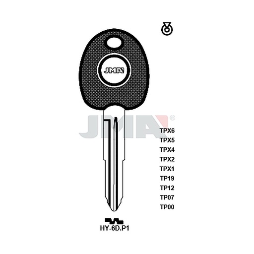 [TP00HY-6DP1] Clé t.p sans transponder TP00HY-6DP1