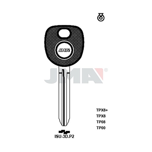 [TP00ISU-3DP2] Clé t.p sans transponder TP00ISU-3DP2