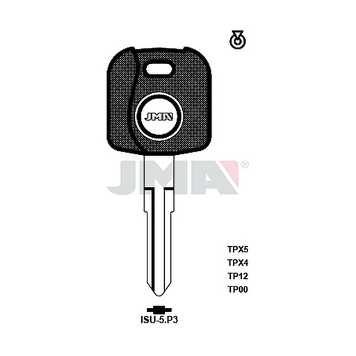 [TP00ISU-5P3] Clé t.p.sans transponder TP00ISU-5P3