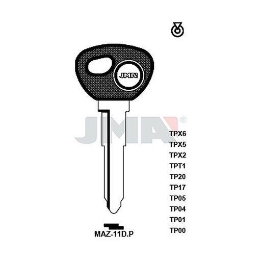 [TP00MAZ-11DP] Clé t.p sans transponder TP00MAZ-11DP