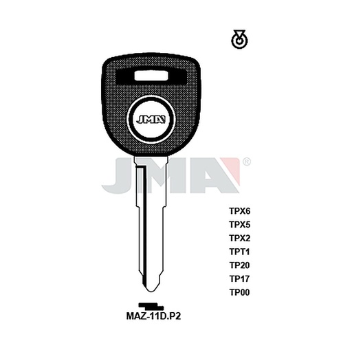 [TP00MAZ-11DP2] Clé t.p sans transponder TP00MAZ-11DP2