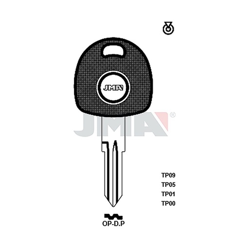 [TP00OP-DP] Clé t.p sans transponder TP00OP-DP
