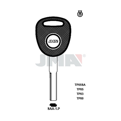[TP00SAA-1P] Clé t.p sans transponder TP00SAA-1P