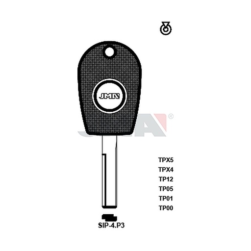 [TP00SIP-4P3] Clé t.p sans transponder TP00SIP-4P3