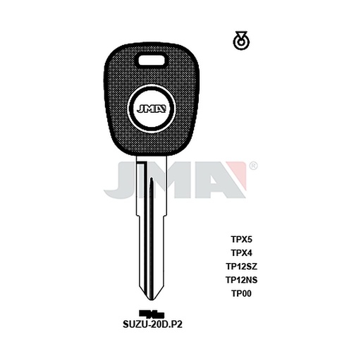 [TP00SUZU-20DP2] Clé t.p sans transponder TP00SUZU-20DP2