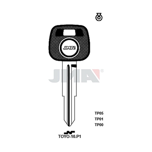 [TP00TOYO-10P1] Clé t.p sans transponder TP00TOYO-10P1
