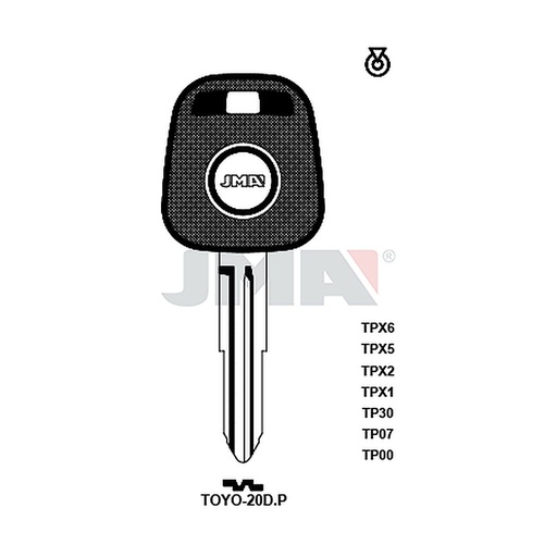 [TP00TOYO-20DP] Clé t.p sans transponder TP00TOYO-20DP