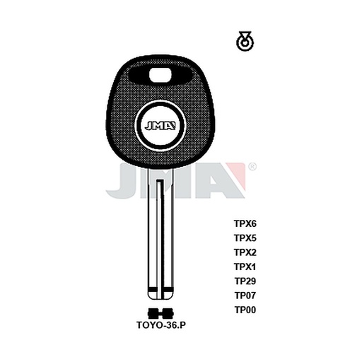 [TP00TOYO-36P] Clé t.p sans transponder TP00TOYO-36P