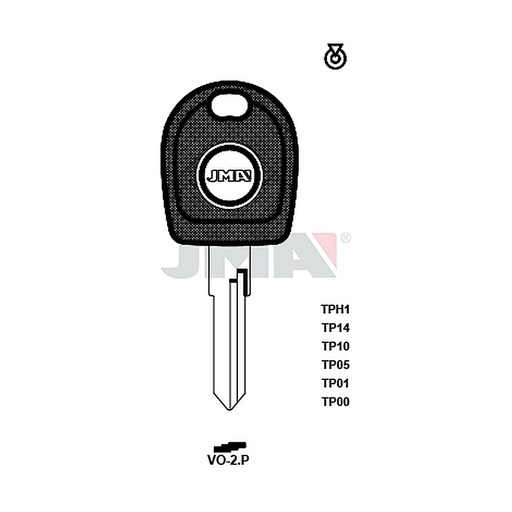 [TP00VO-2P] Clé t.p sans transponder TP00VO-2P